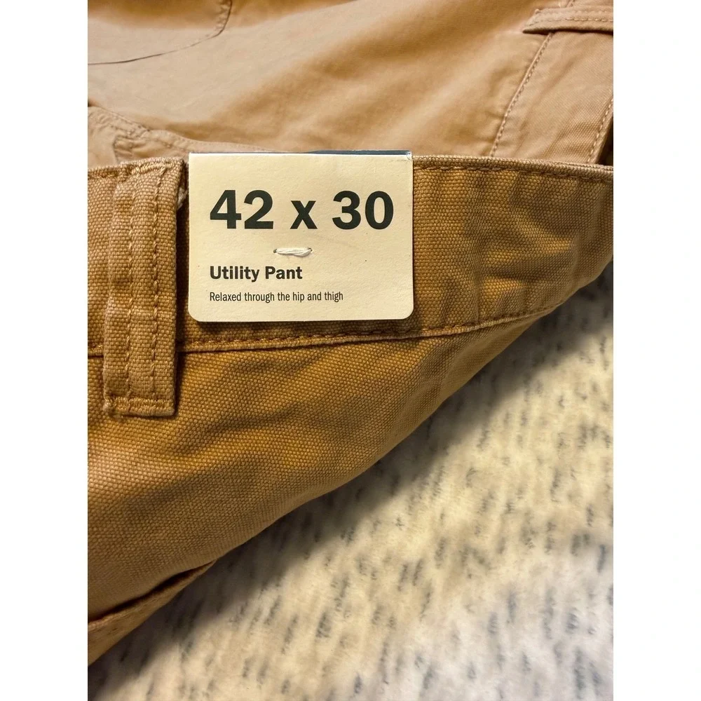 Alpine Design Mens Utility Pant Relaxed Fit 42x30 Khaki Workwear NWT‎